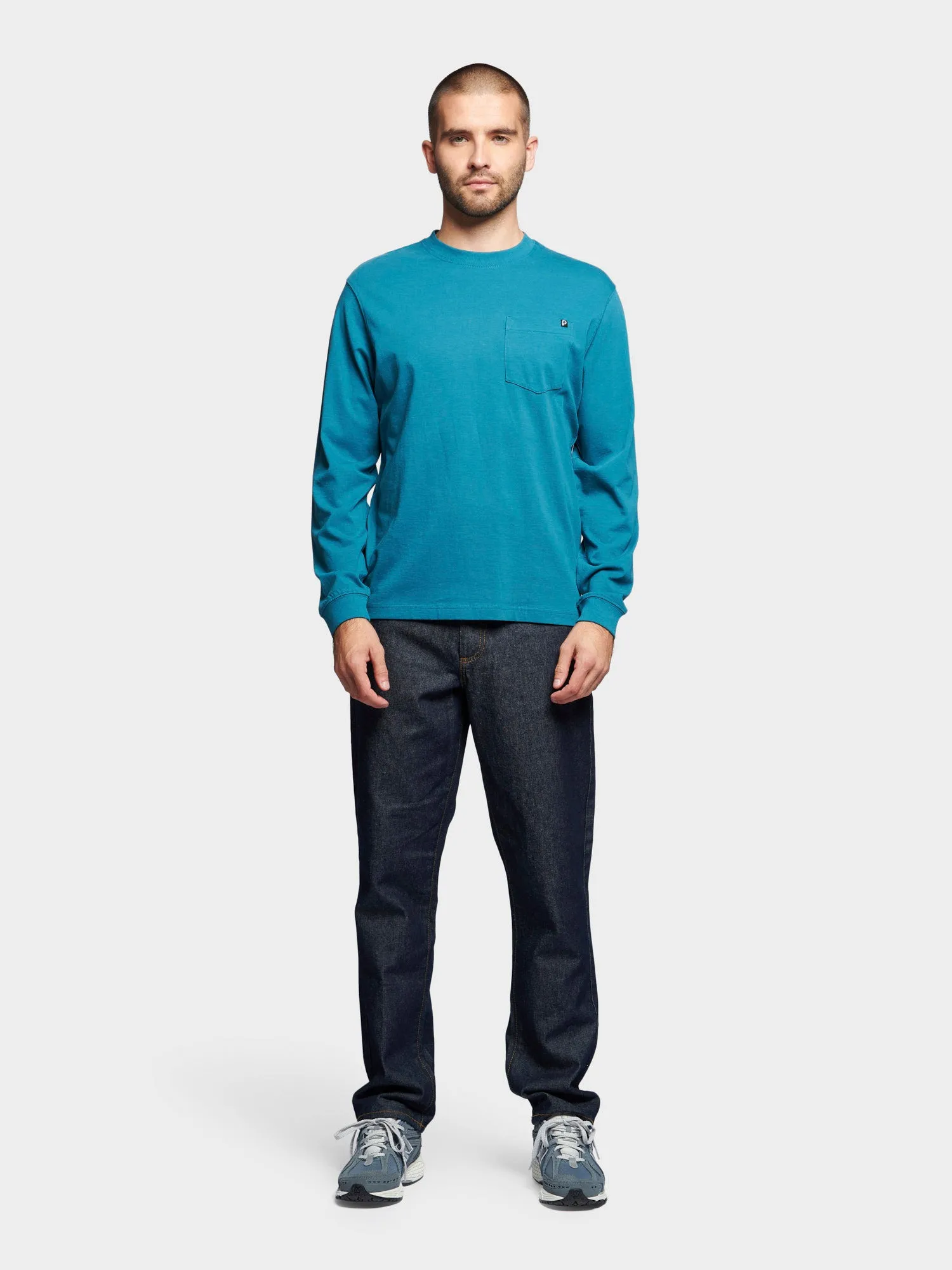 Chest Pocket Long Sleeve T-Shirt in Mallard Blue sold by Penfield product image thumbnail 3