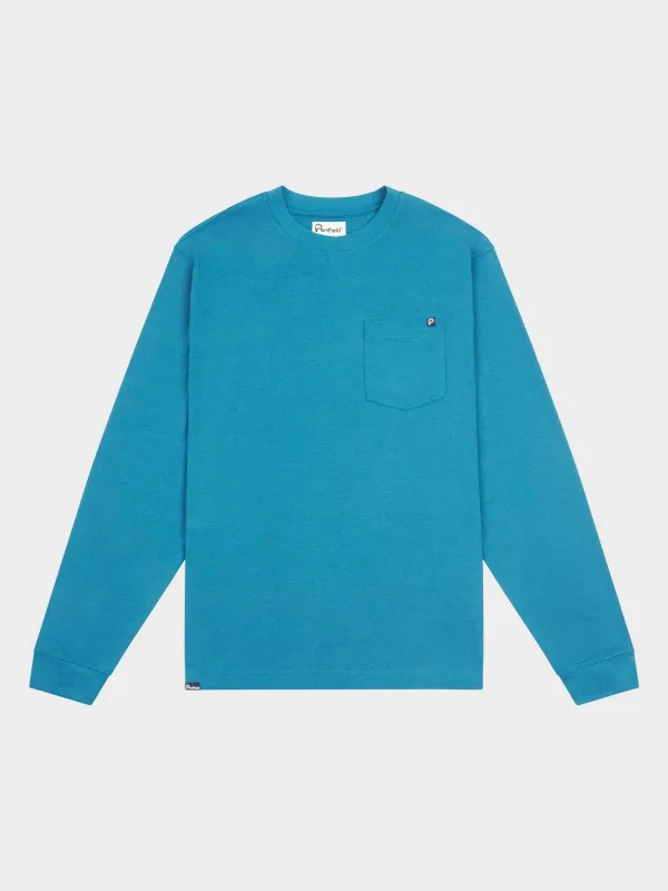 Chest Pocket Long Sleeve T-Shirt in Mallard Blue sold by Penfield