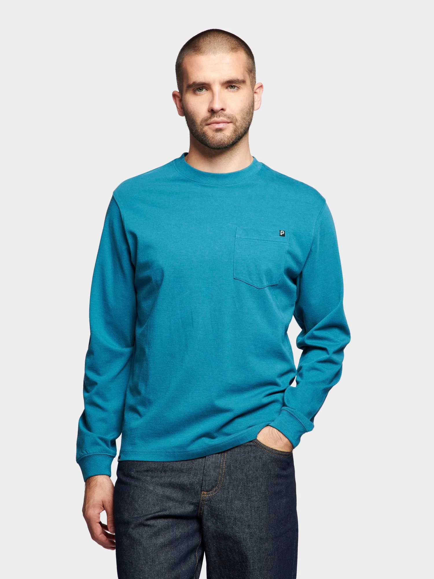 Chest Pocket Long Sleeve T-Shirt in Mallard Blue sold by Penfield product image thumbnail 2