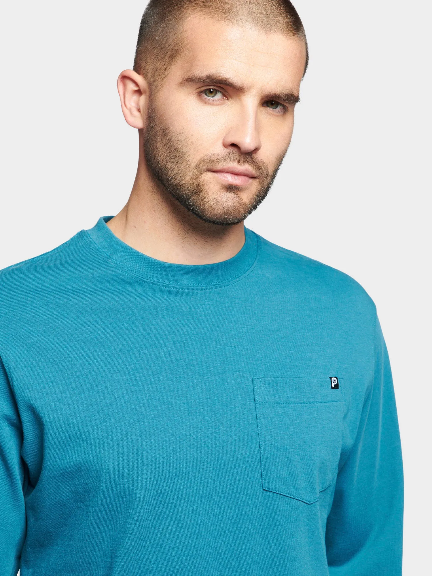 Chest Pocket Long Sleeve T-Shirt in Mallard Blue sold by Penfield product image thumbnail 4