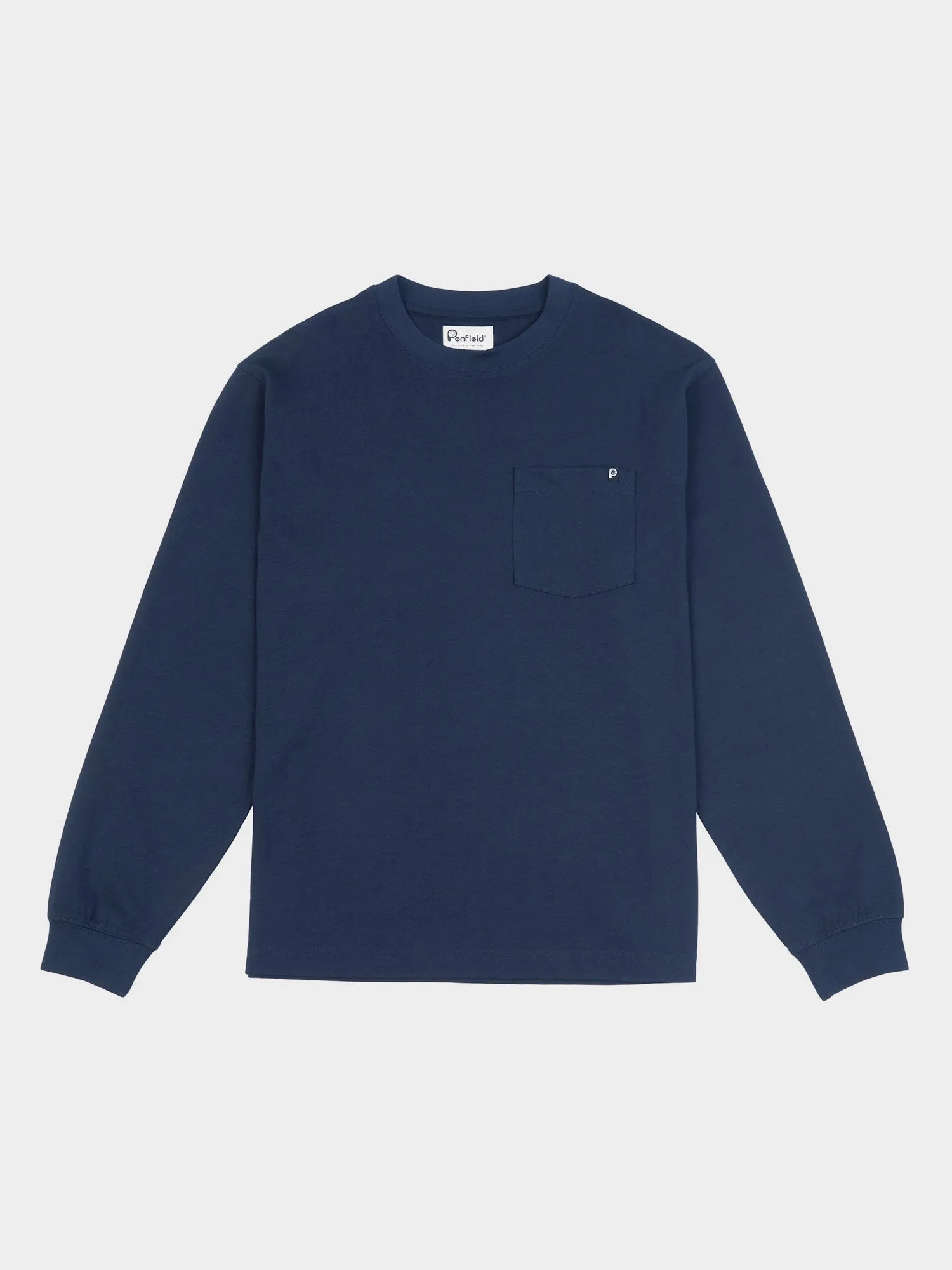 Chest Pocket Long Sleeve T-Shirt in Navy Blue sold by Penfield