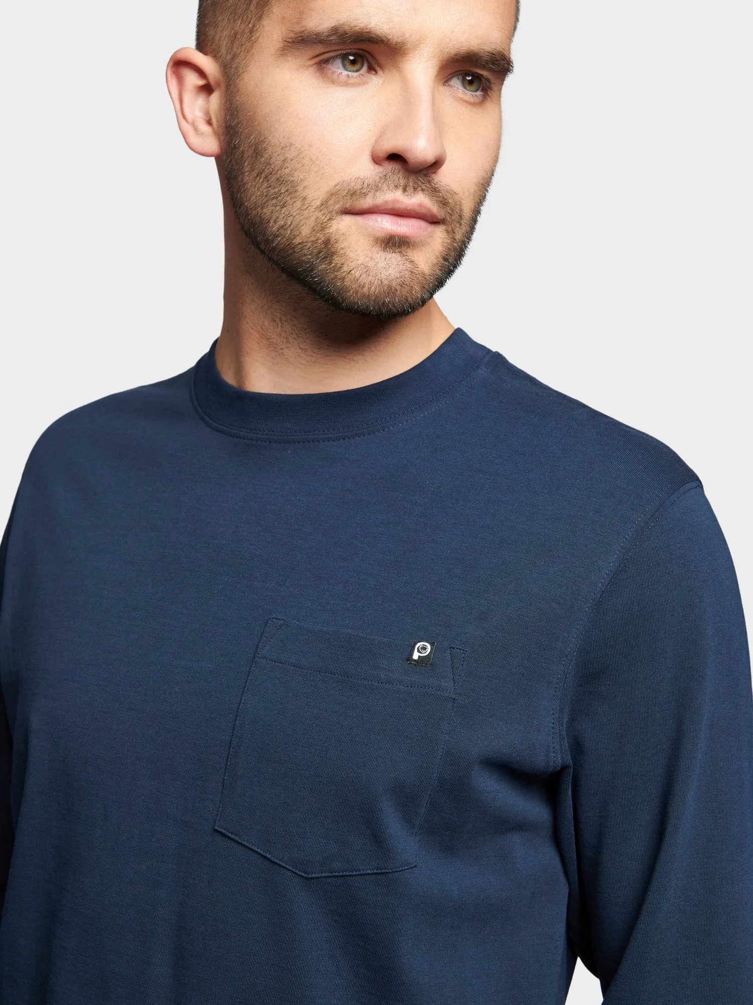 Chest Pocket Long Sleeve T-Shirt in Navy Blue sold by Penfield product image thumbnail 4