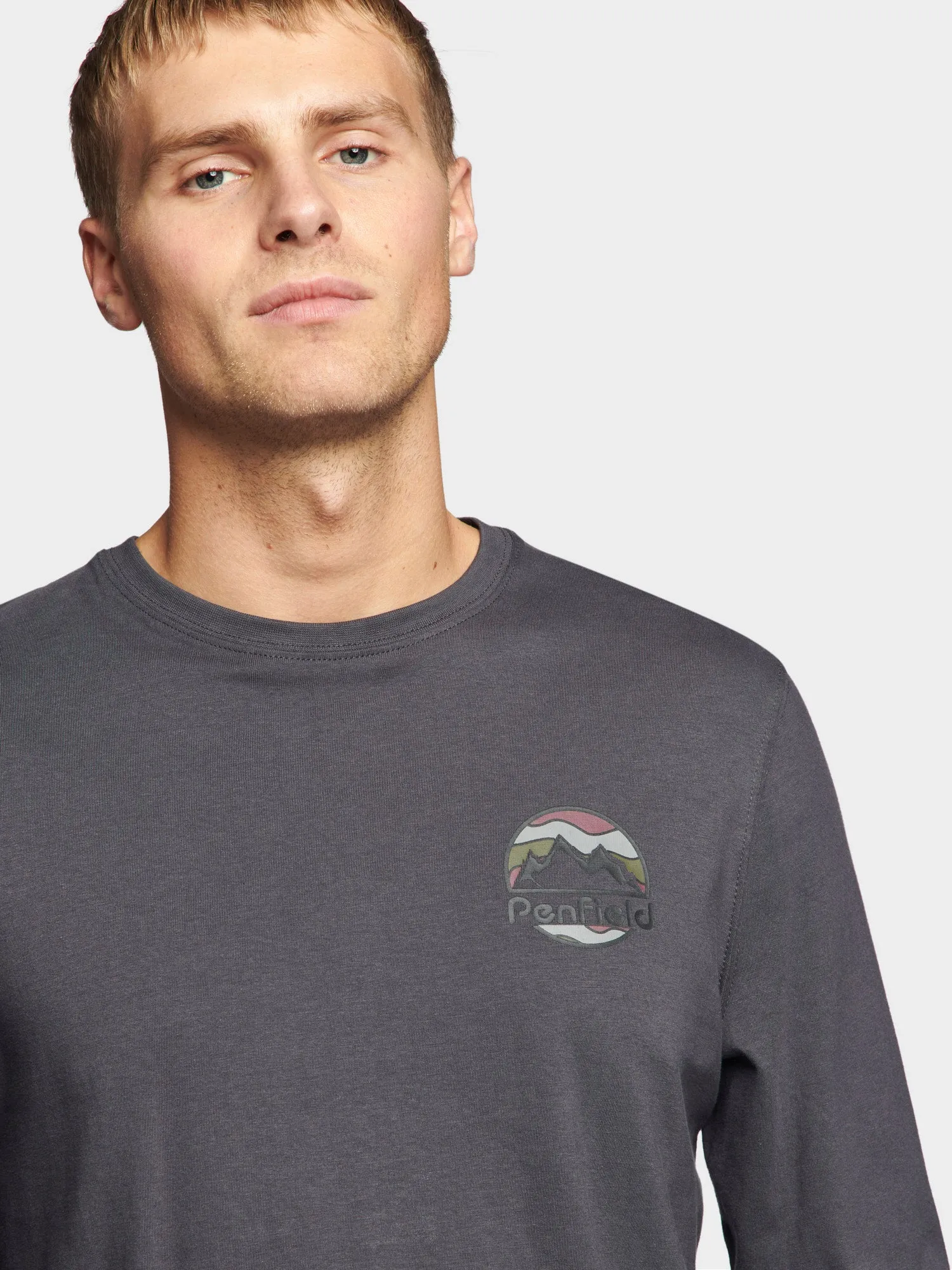 Back Circular Long Sleeve T-Shirt in Ebony sold by Penfield product image thumbnail 5