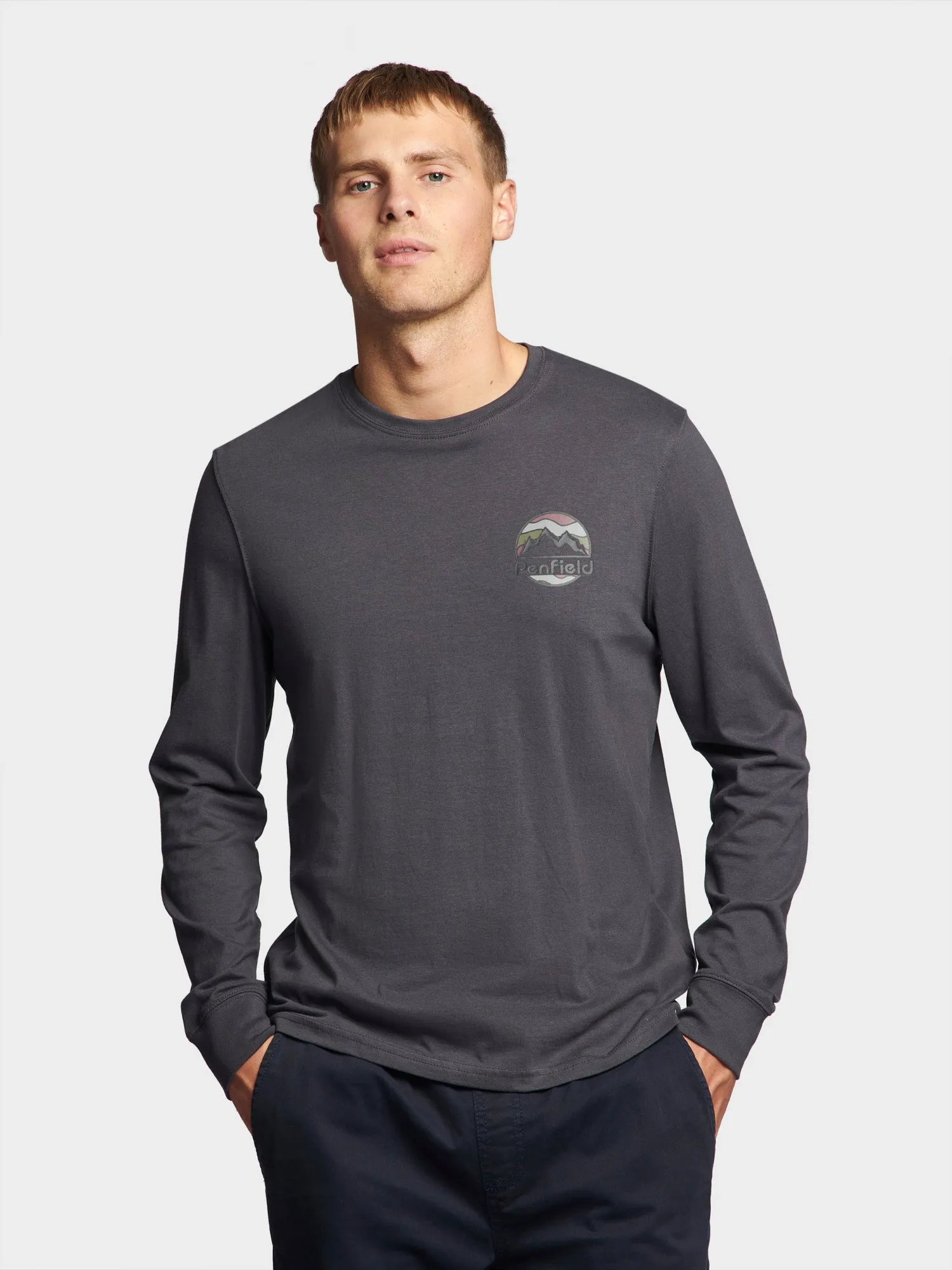 Back Circular Long Sleeve T-Shirt in Ebony sold by Penfield product image thumbnail 3