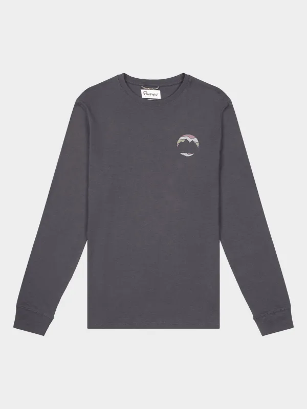 Back Circular Long Sleeve T-Shirt in Ebony sold by Penfield