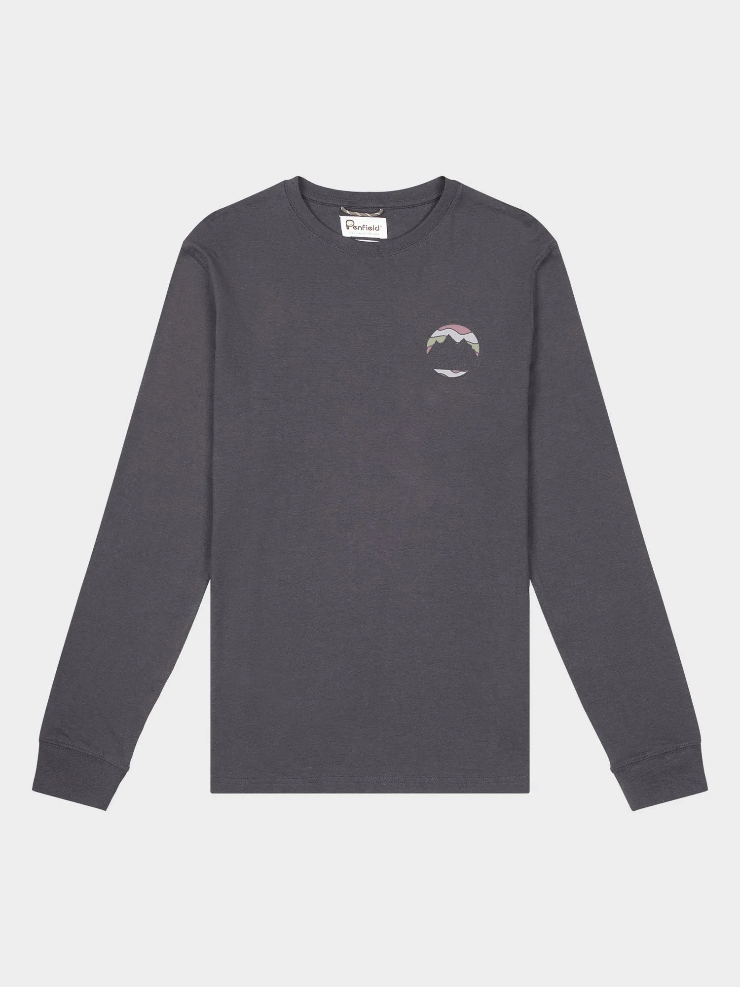 Back Circular Long Sleeve T-Shirt in Ebony sold by Penfield