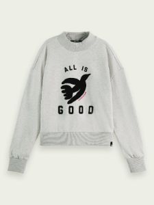 SCOTCH & SODA - Sweat court col cheminée coupe ample sold by Pepin