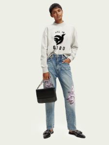 SCOTCH & SODA - Sweat court col cheminée coupe ample sold by Pepin