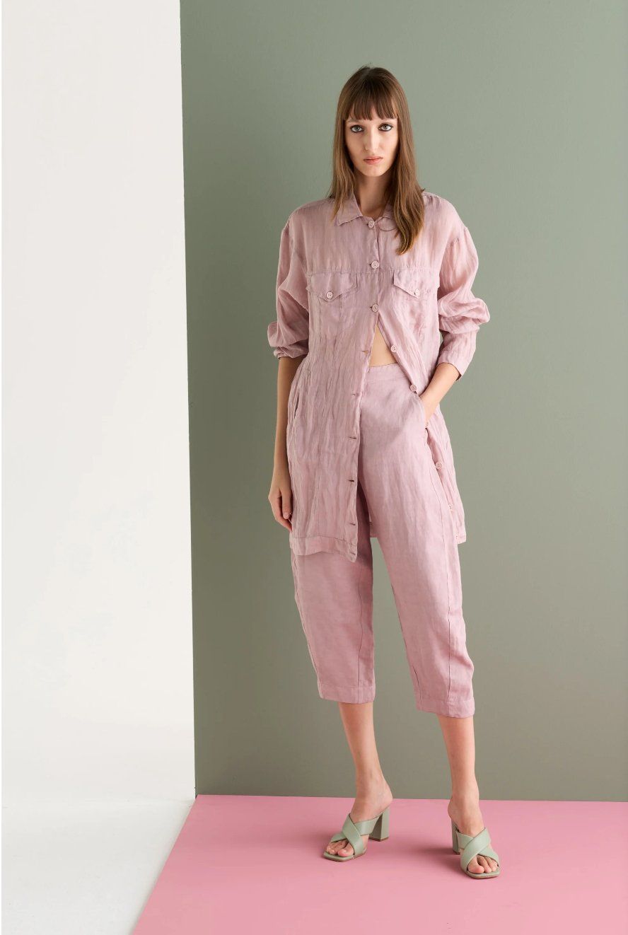 Women's Trousers in fawn | EUROPEAN CULTURE sold by Pepin product image thumbnail 3