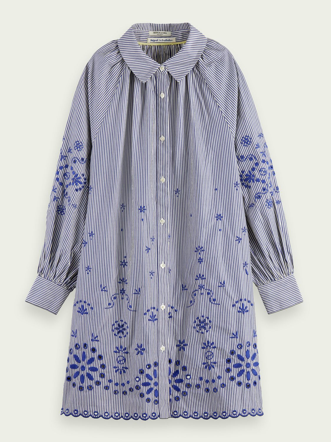 SCOTCH & SODA - Mini-robe brodée à fines rayures raglan sold by Pepin product image thumbnail 5