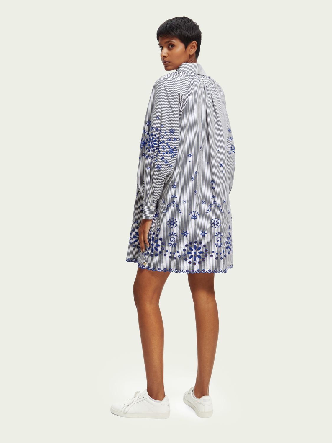 SCOTCH & SODA - Mini-robe brodée à fines rayures raglan sold by Pepin product image thumbnail 3