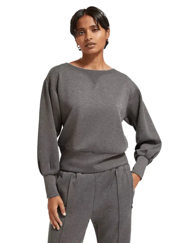 Puff-Sleeved Boatneck Sweatshirt sold by Pepin
