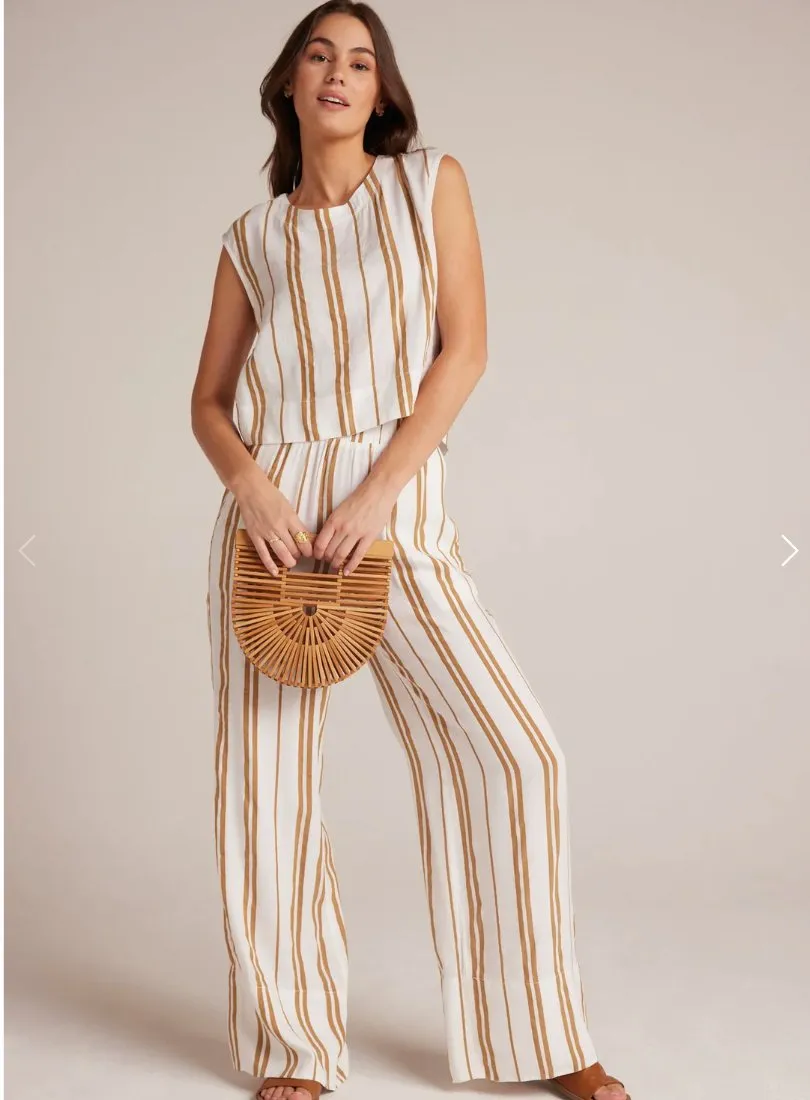 Bella Dahl - Boxy Button Back Top - Redwood Stripe sold by Pepin product image thumbnail 2