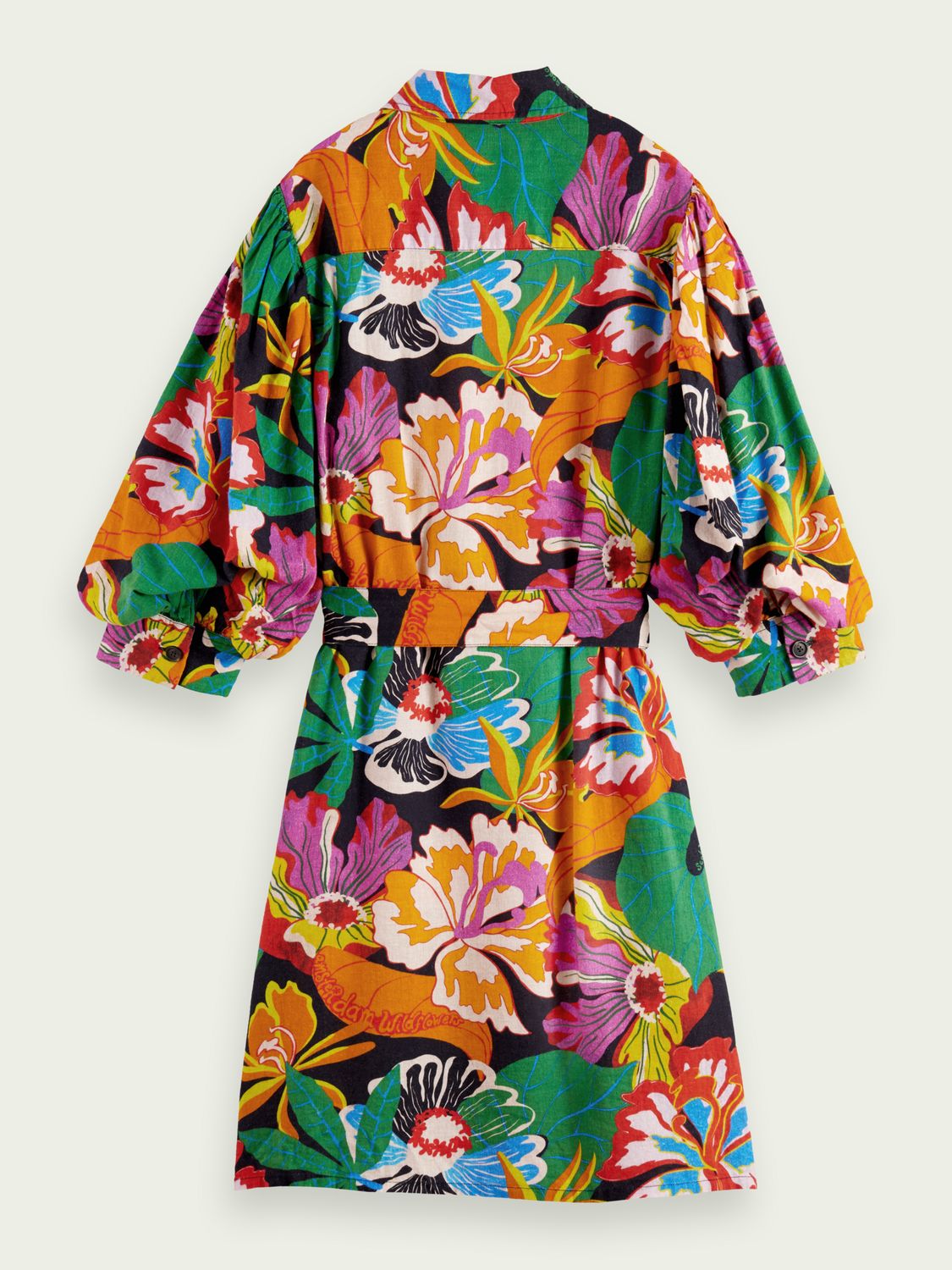 SCOTCH & SODA - Mini-robe à manches bouffantes en lin mélangé sold by Pepin product image thumbnail 6