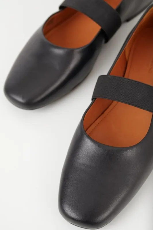 Jolin Mary Jane flats Black Leather  - Vagabon sold by Pepin