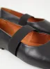 Jolin Mary Jane flats Black Leather - Vagabon sold by Pepin