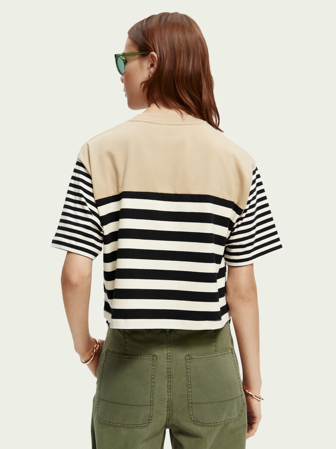 SCOTCH & SODA - T-shirt bio court coupe boxy à rayures sold by Pepin product image thumbnail 3
