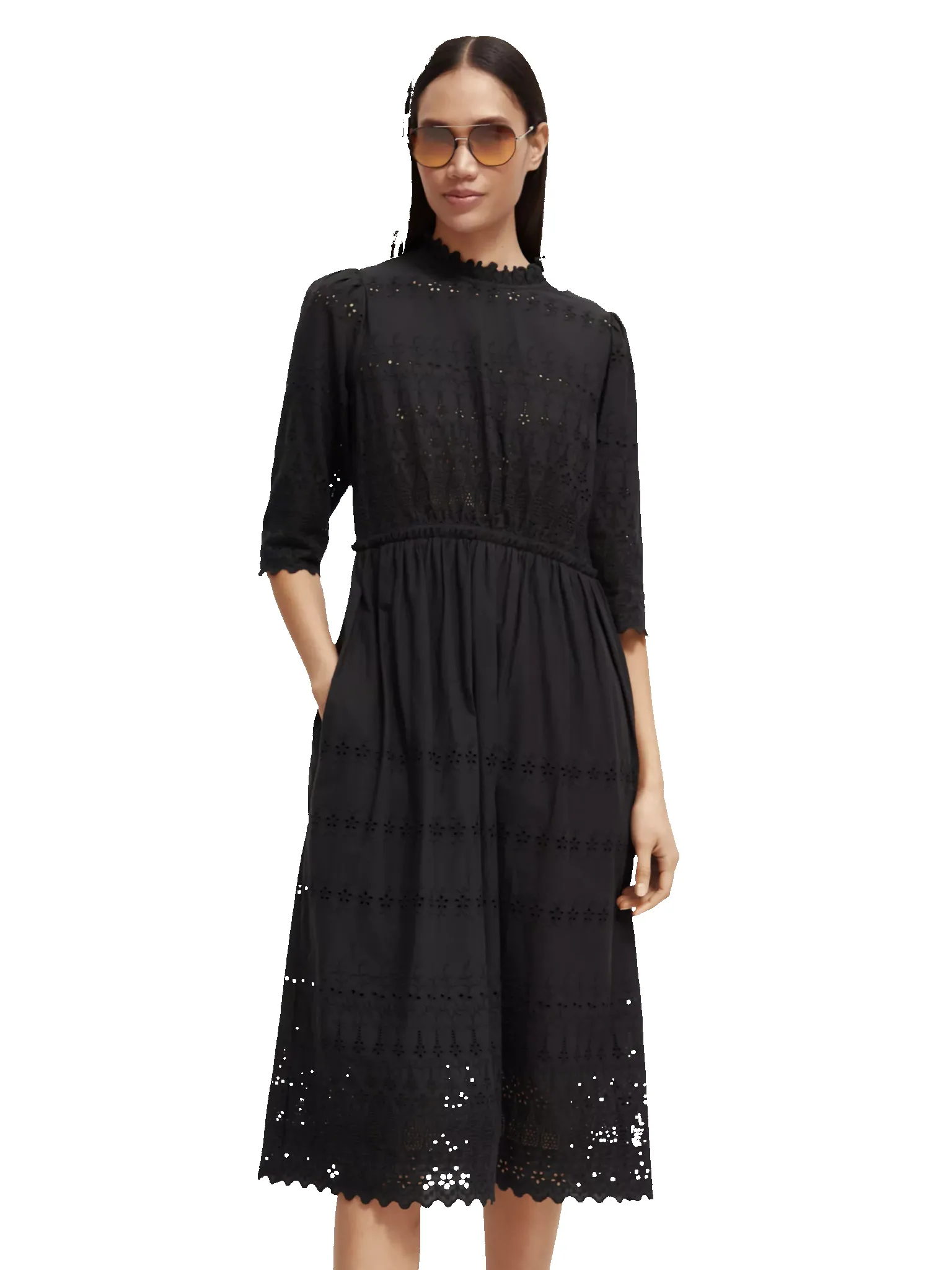 173364-Broderie anglaise organic cotton midi dress sold by Pepin