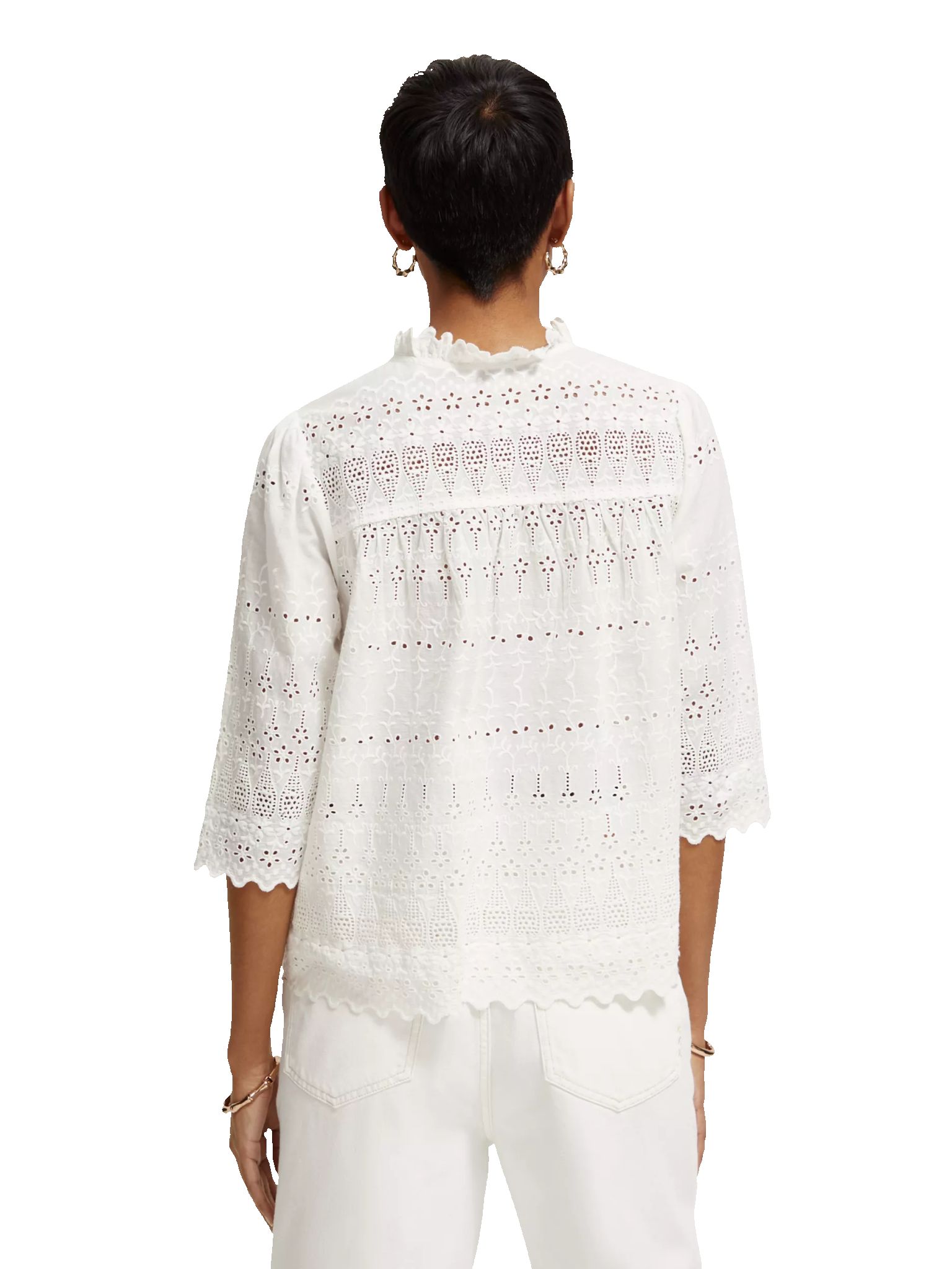 173310-Organic cotton broderie anglaise blouse sold by Pepin product image thumbnail 3