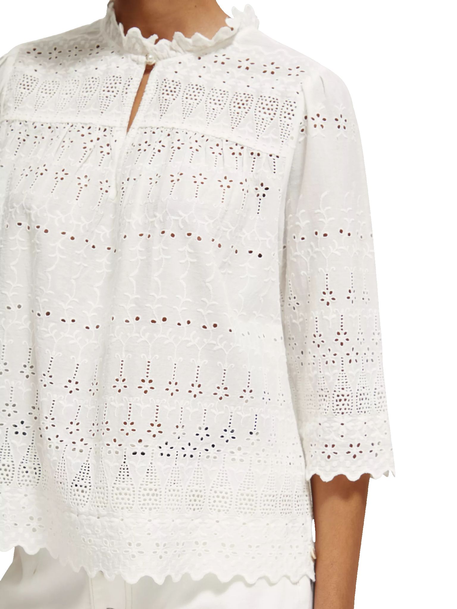 173310-Organic cotton broderie anglaise blouse sold by Pepin product image thumbnail 4