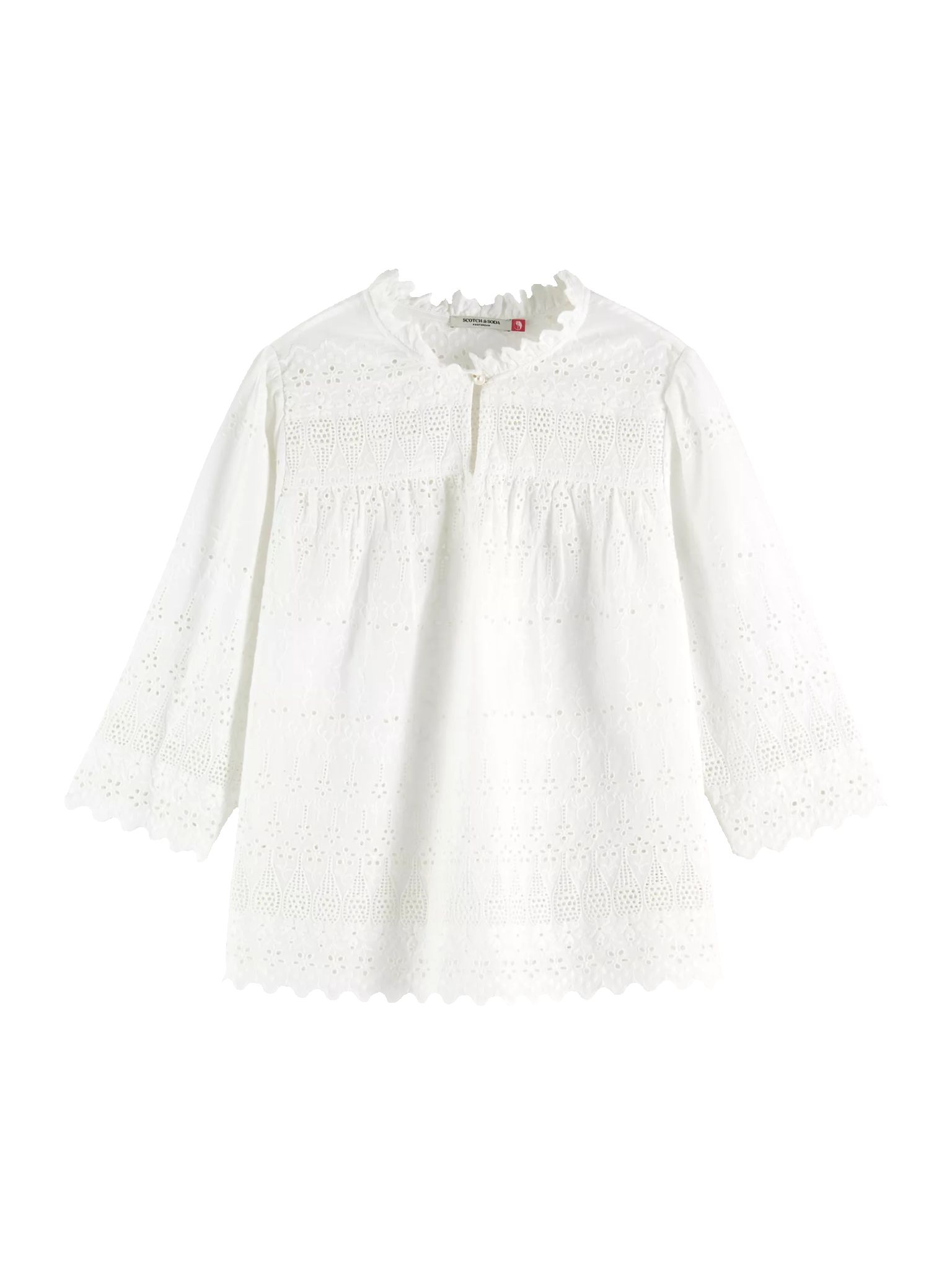 173310-Organic cotton broderie anglaise blouse sold by Pepin product image thumbnail 5