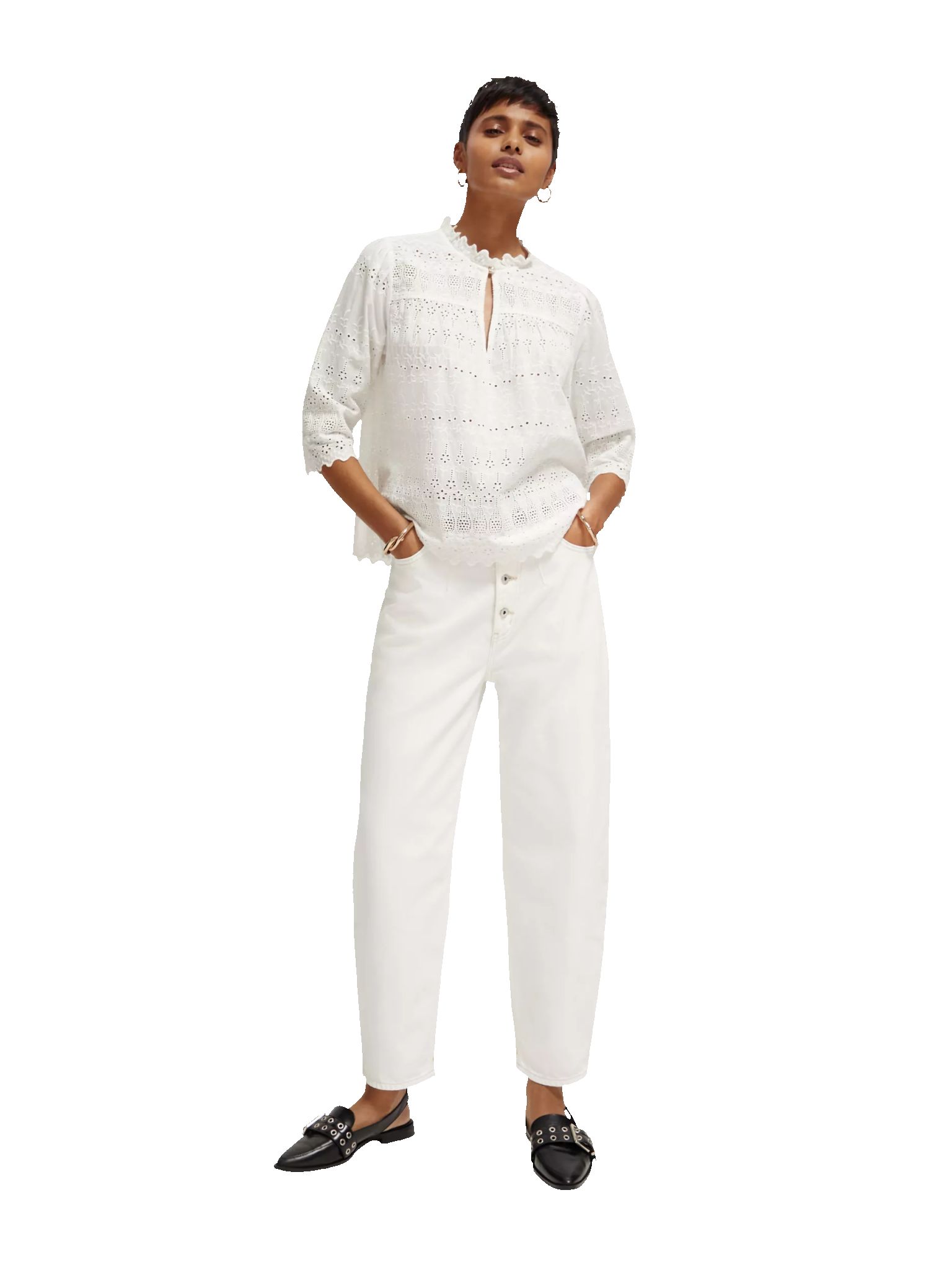 173310-Organic cotton broderie anglaise blouse sold by Pepin product image thumbnail 2