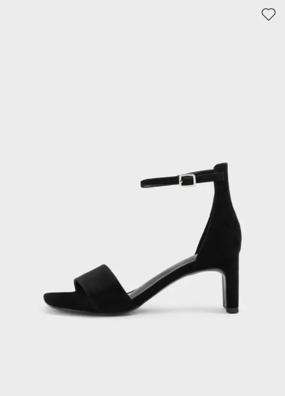 Luisa is the high-heeled sandals Black suede  - Vagabon sold by Pepin