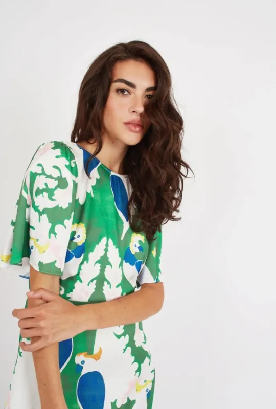 TRAFFIC PEOPLE - The Odes Rene Dress In Printed in Peroquet sold by Pepin