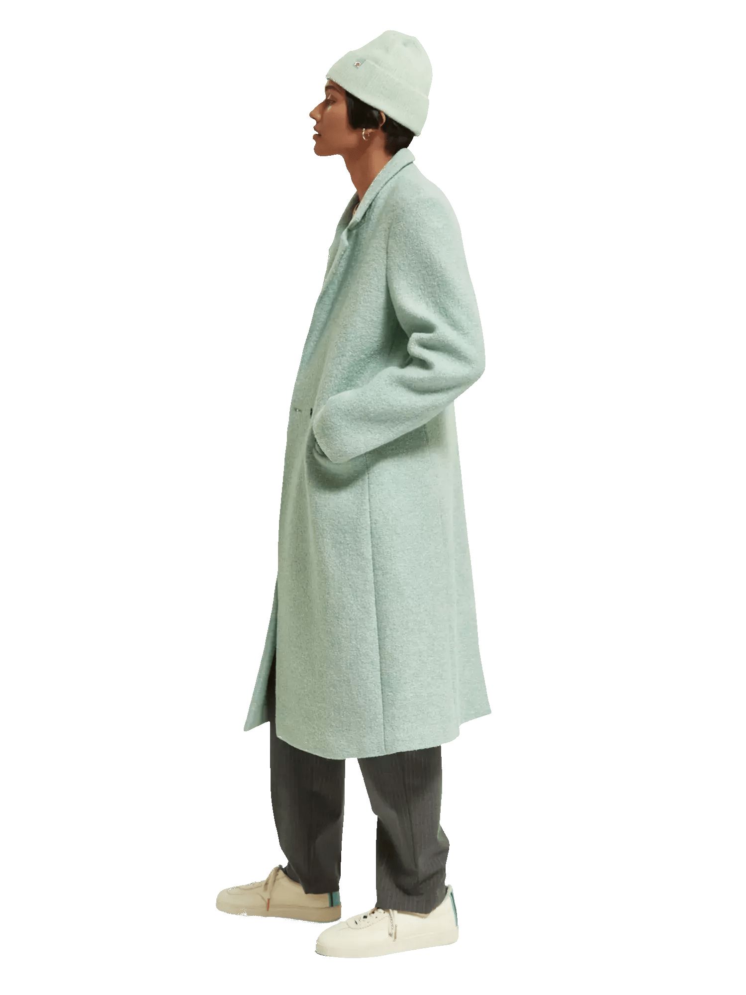 Single-Breasted Wool-Blended Coat sold by Pepin product image thumbnail 3