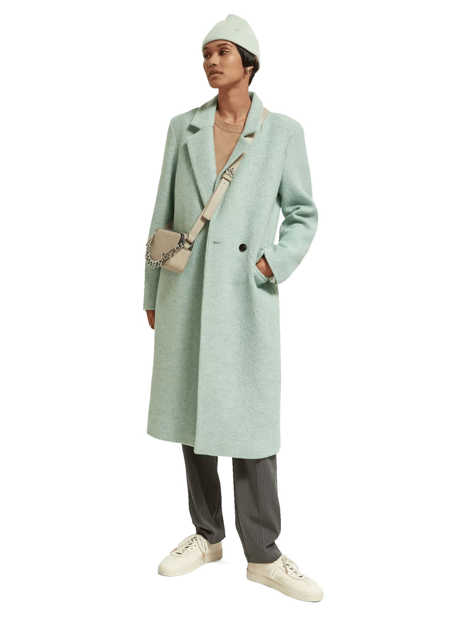 Single-Breasted Wool-Blended Coat sold by Pepin product image thumbnail 2