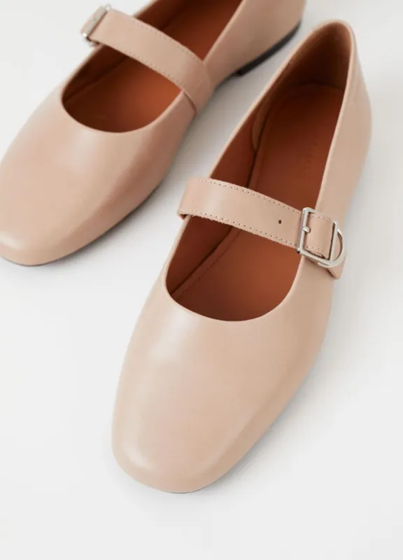 Jolin Mary Jane flats Leather Nude - Vagabon sold by Pepin