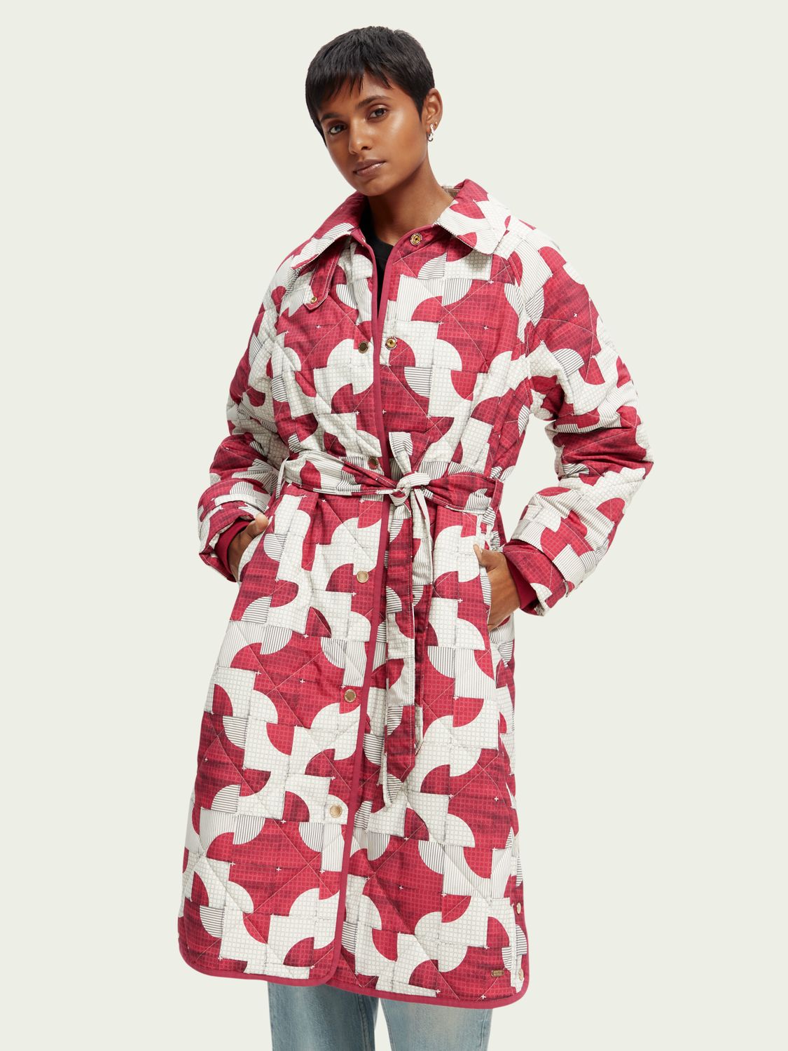 SCOTCH & SODA - Manteau matelassé à ceinture sold by Pepin