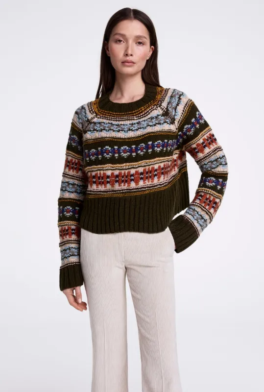 Handknit Cropped Crewneck Sweater sold by Pepin