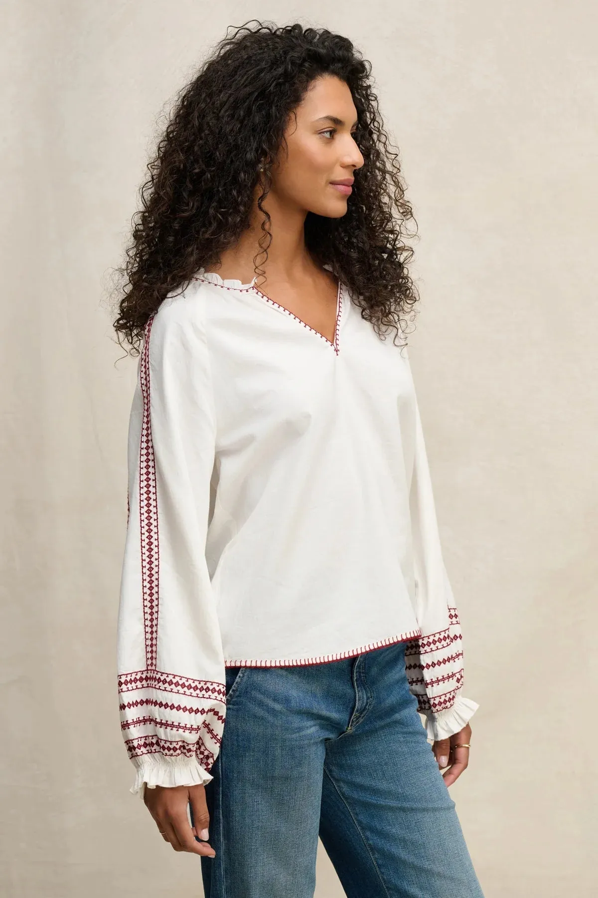 Ds Embroidered Poplin Top sold by Pepin product image thumbnail 3