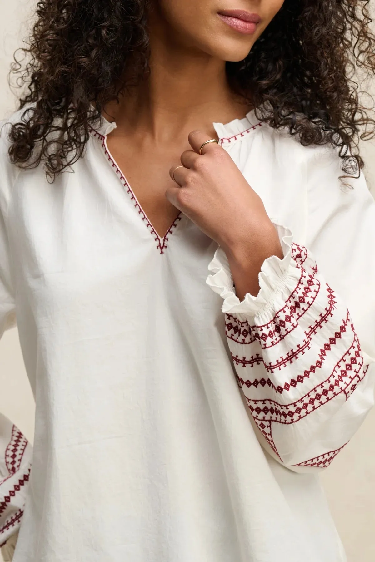 Ds Embroidered Poplin Top sold by Pepin product image thumbnail 4