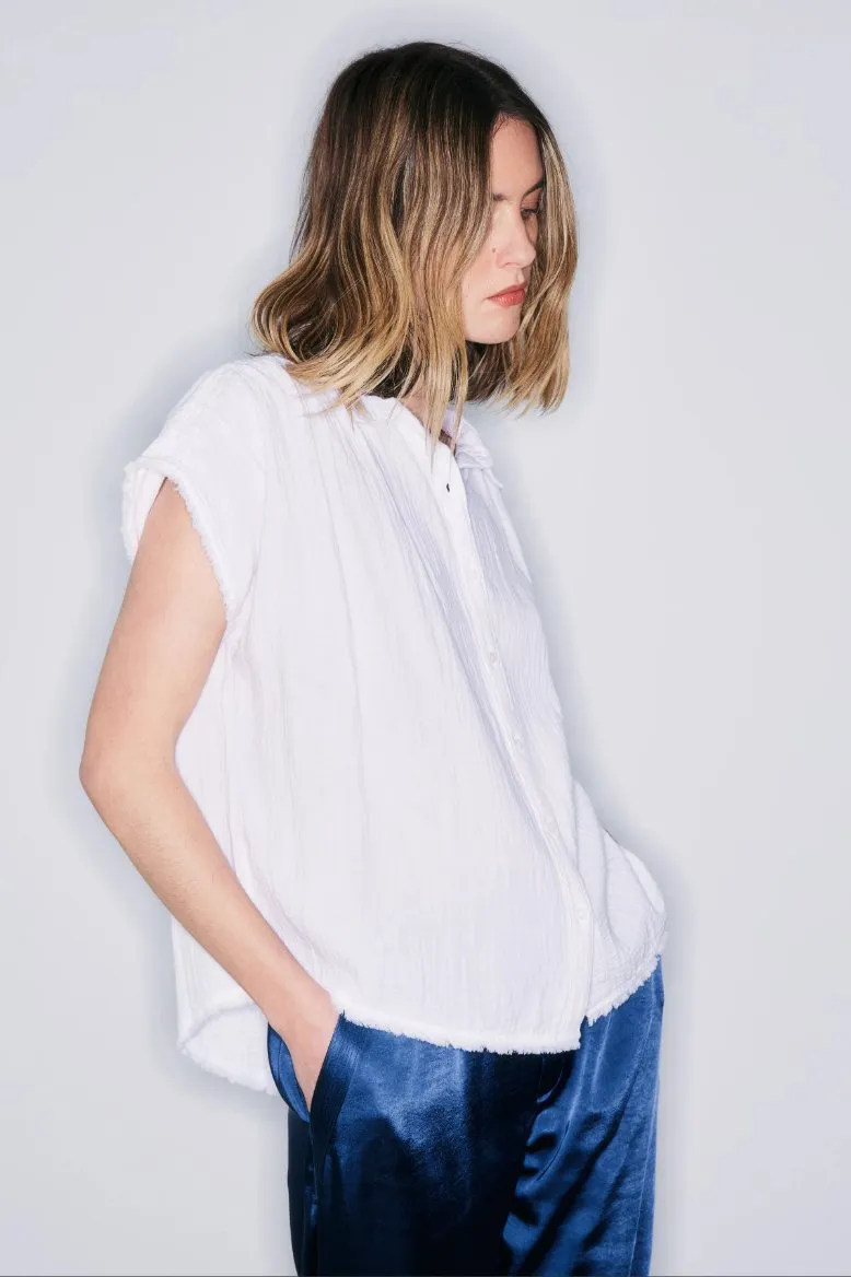MELISSA NEPTON - Jayla white cotton shirt sold by Pepin