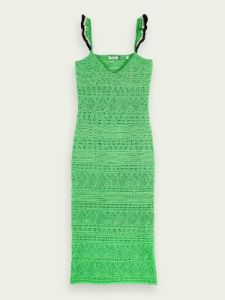 SCOTCH & SODA - Robe midi col V en maille pointelle sold by Pepin