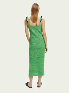 SCOTCH & SODA - Robe midi col V en maille pointelle sold by Pepin