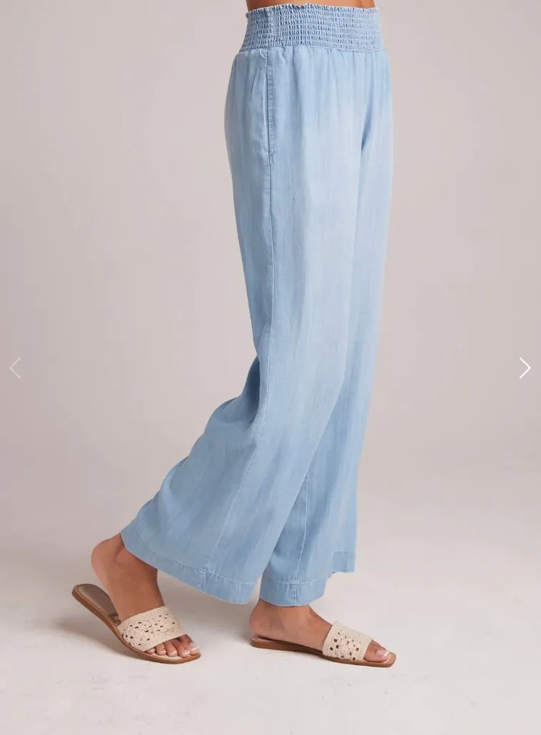 Bella Dahl - Smocked Waist Wide Leg Pant - Caribbean Wash sold by Pepin product image thumbnail 4