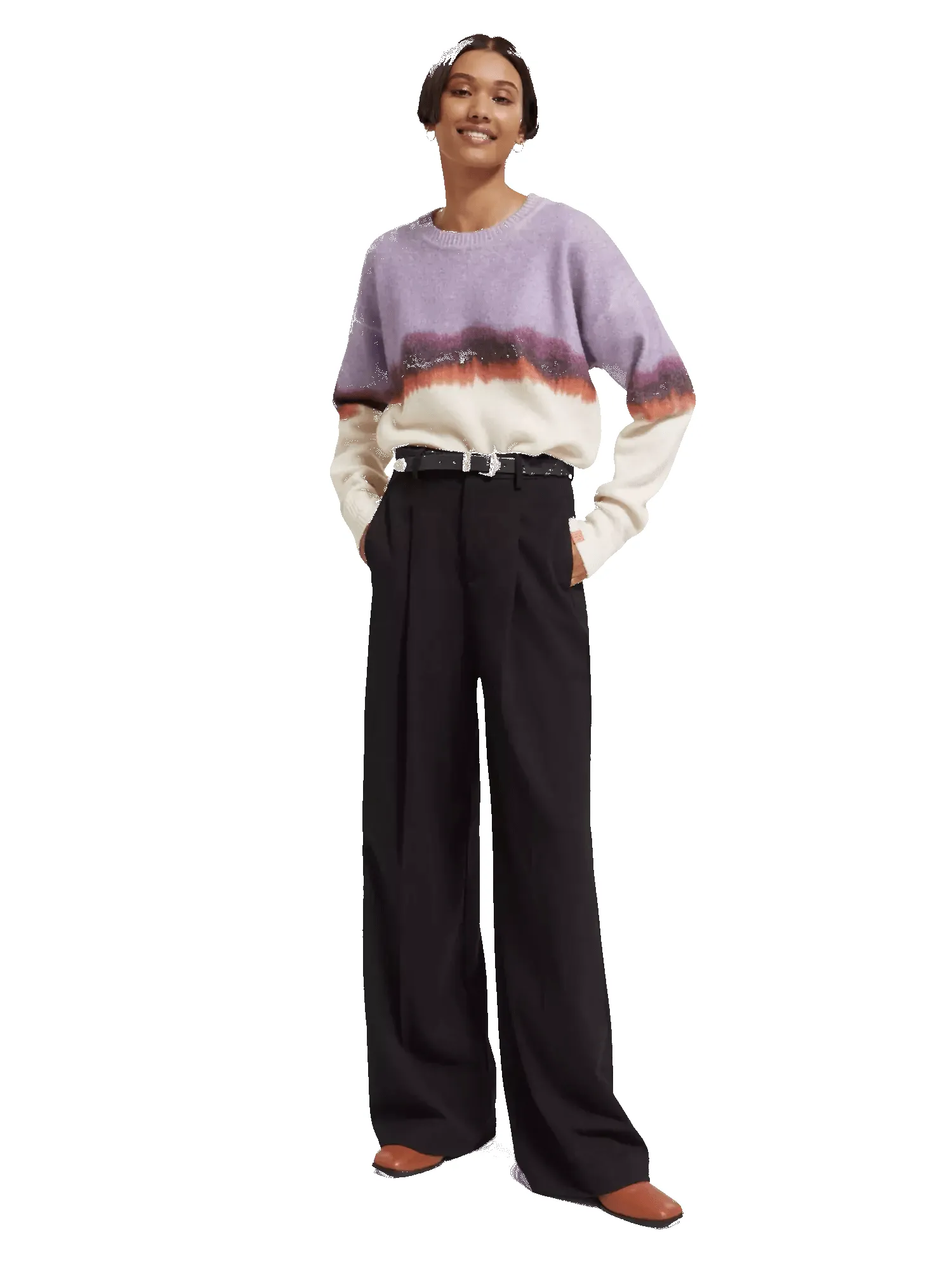 The Rose High-Rise Wide Leg Trouser sold by Pepin