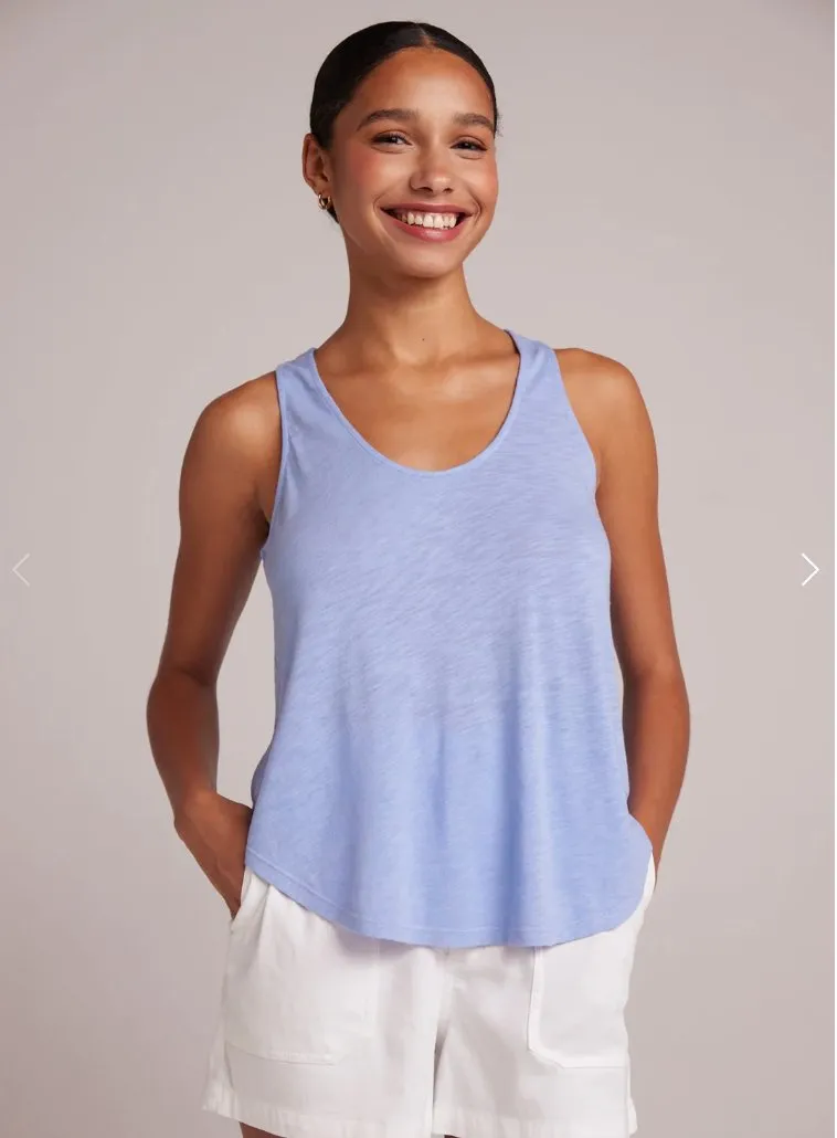 Bella Dahl - SCOOP NECK TANK PERI BLUE sold by Pepin