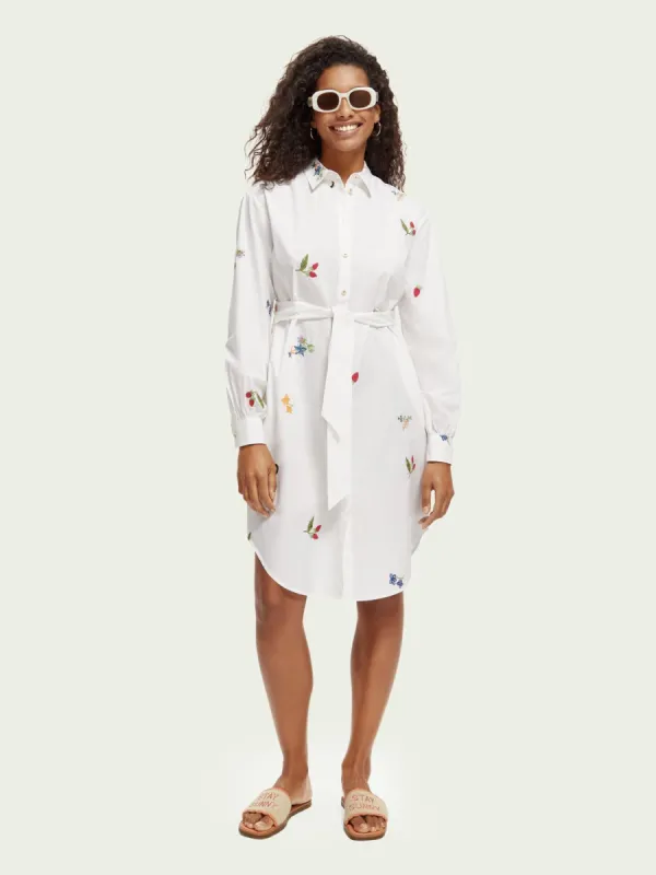 SCOTCH & SODA - ROBE CHEMISE MIDI BRODÉE sold by Pepin