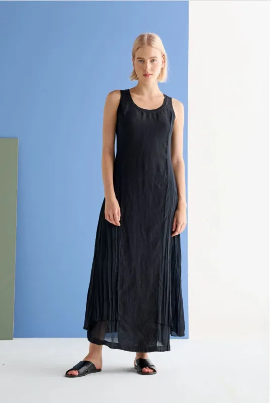 Women's Long Sleeveless Black Dress | EUROPEAN CULTURE sold by Pepin