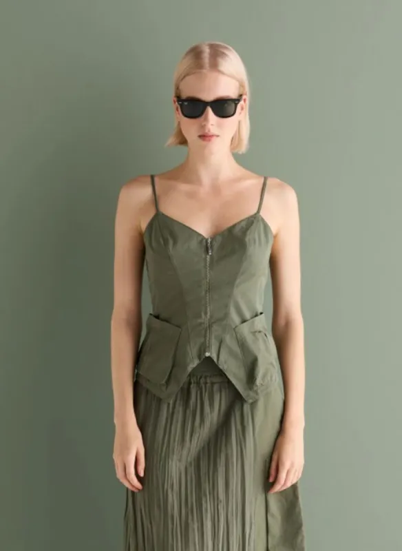 Women's Bustier with zip and pockets | EUROPEAN CULTURE sold by Pepin