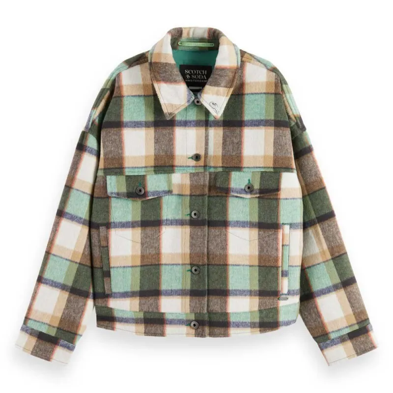Green Check Short Coat sold by Pepin