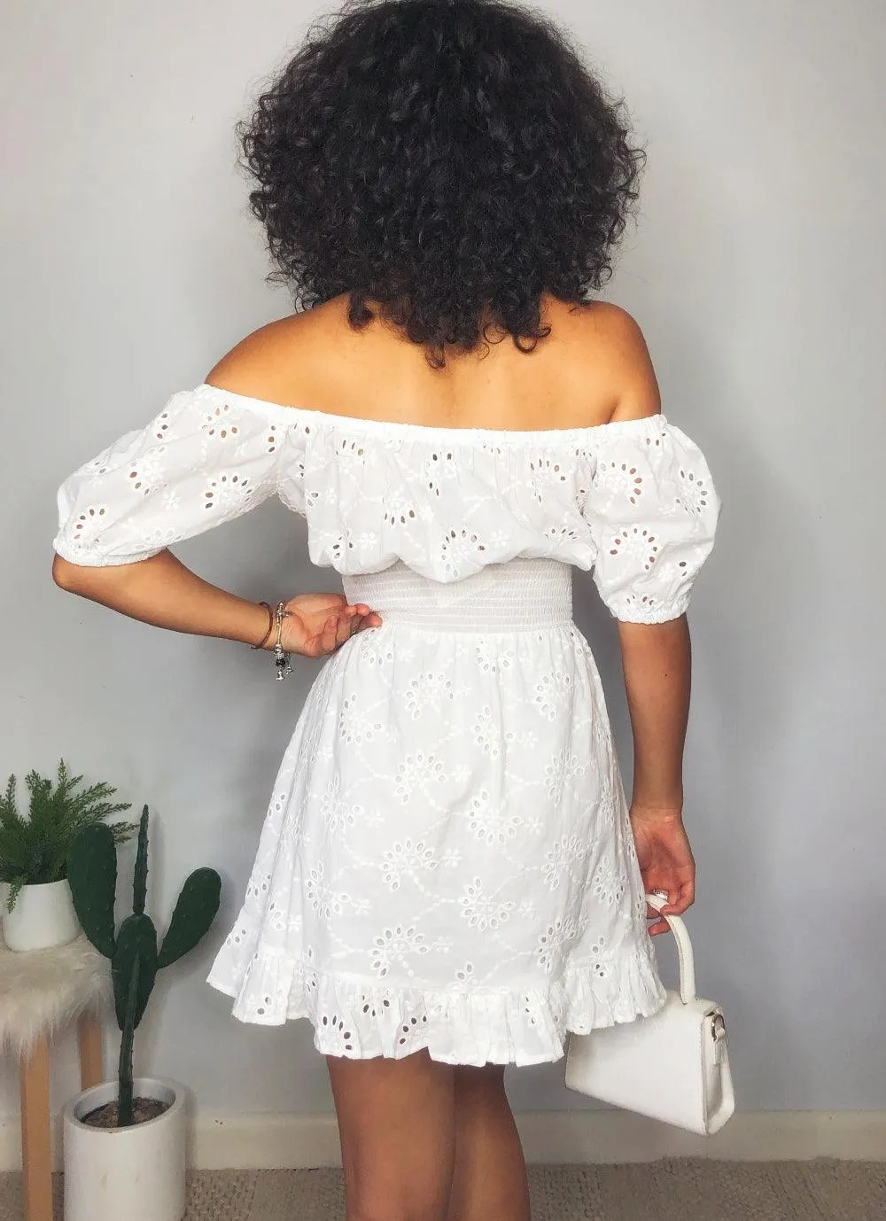 Ditsy Doo Mini Dress - White sold by Peppermayo product image thumbnail 5