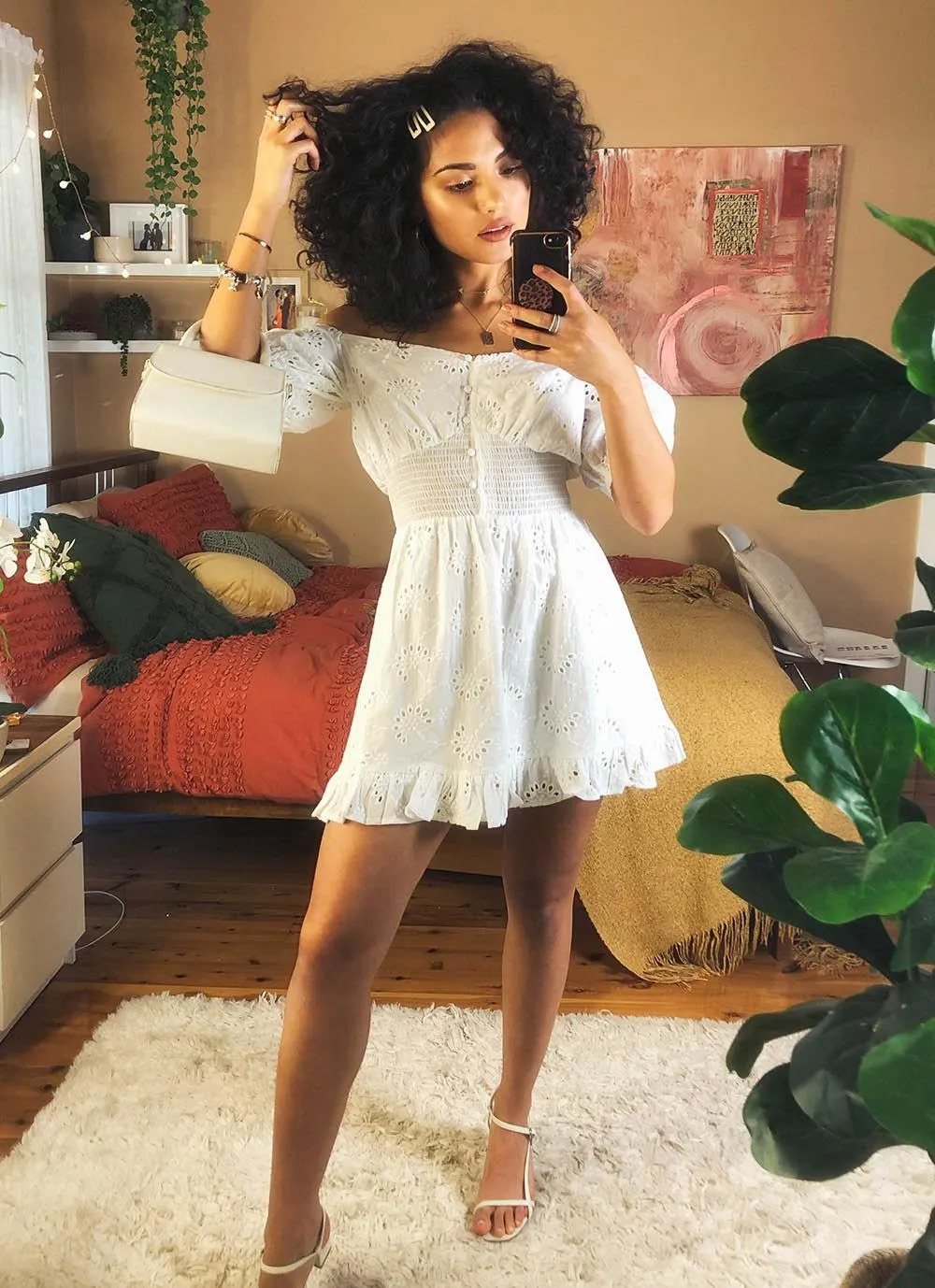 Ditsy Doo Mini Dress - White sold by Peppermayo product image thumbnail 2