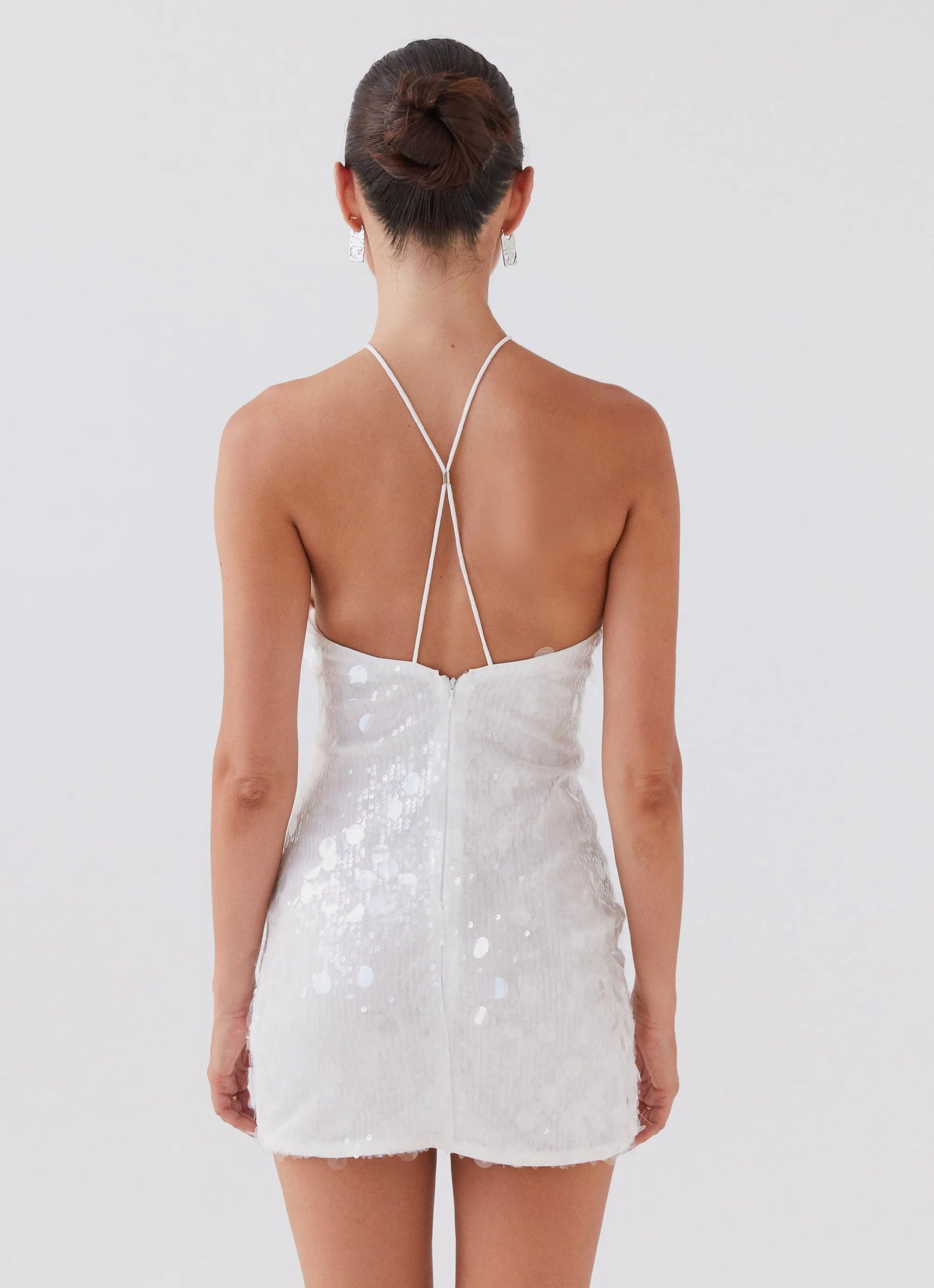 Glitz And Glamour Sequin Mini Dress - Crystal Cloud sold by Peppermayo product image thumbnail 2