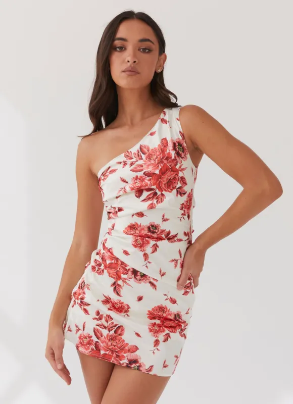 Sovere Satin Mini Dress - Rosa Floria sold by Peppermayo
