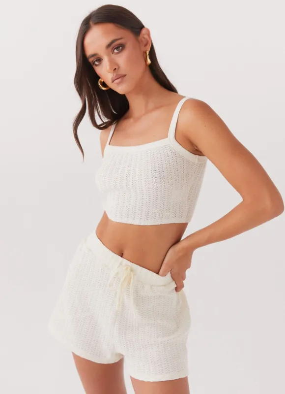 By The Bay Knit Top - Ivory sold by Peppermayo
